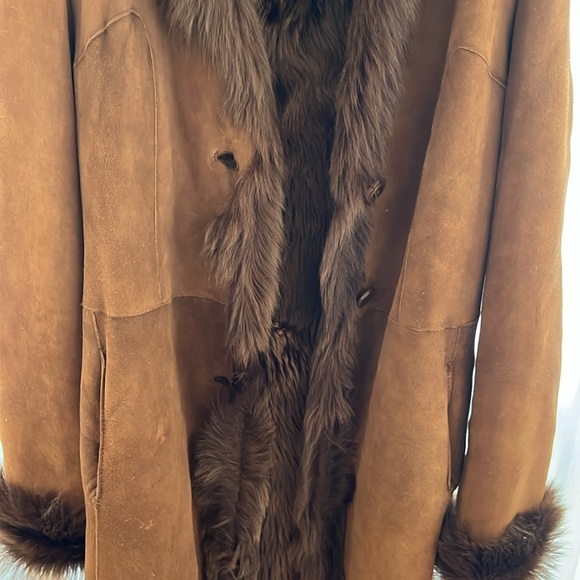 🤎 Luxury Italian Fur Shearling Coat in Chocolate Brown 🤎 - Picture 13 of 17